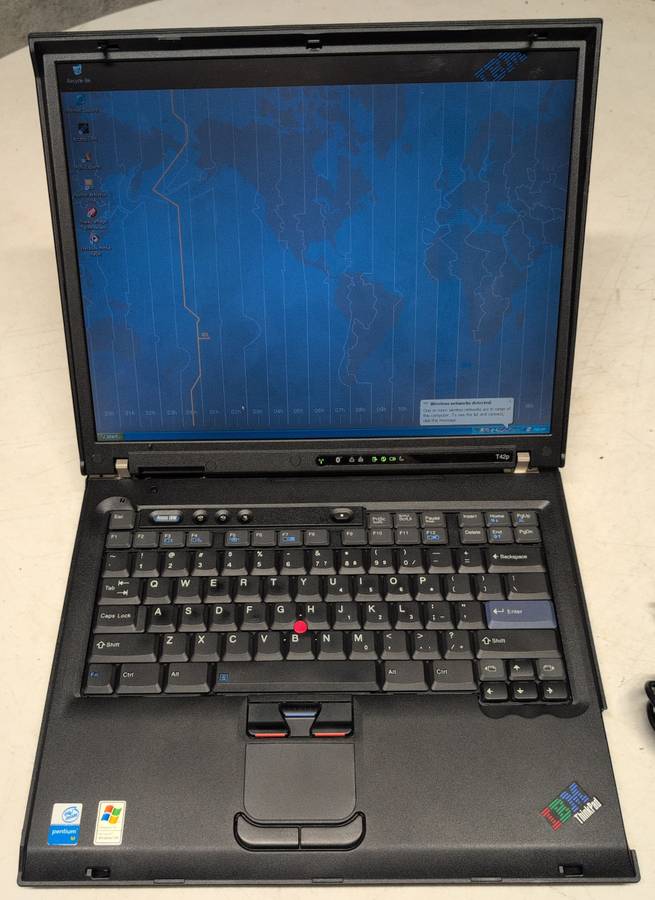 15" IBM ThinkPad T42p Flexview Vintage Windows XP Laptop
