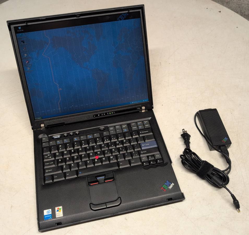 15" IBM ThinkPad T42p Flexview Vintage Windows XP Laptop