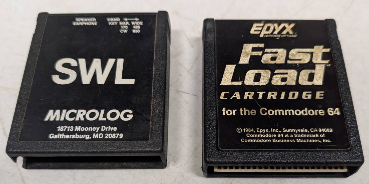 Commodore 64 software cartridges SWL Microlog Epyx FastLoad
