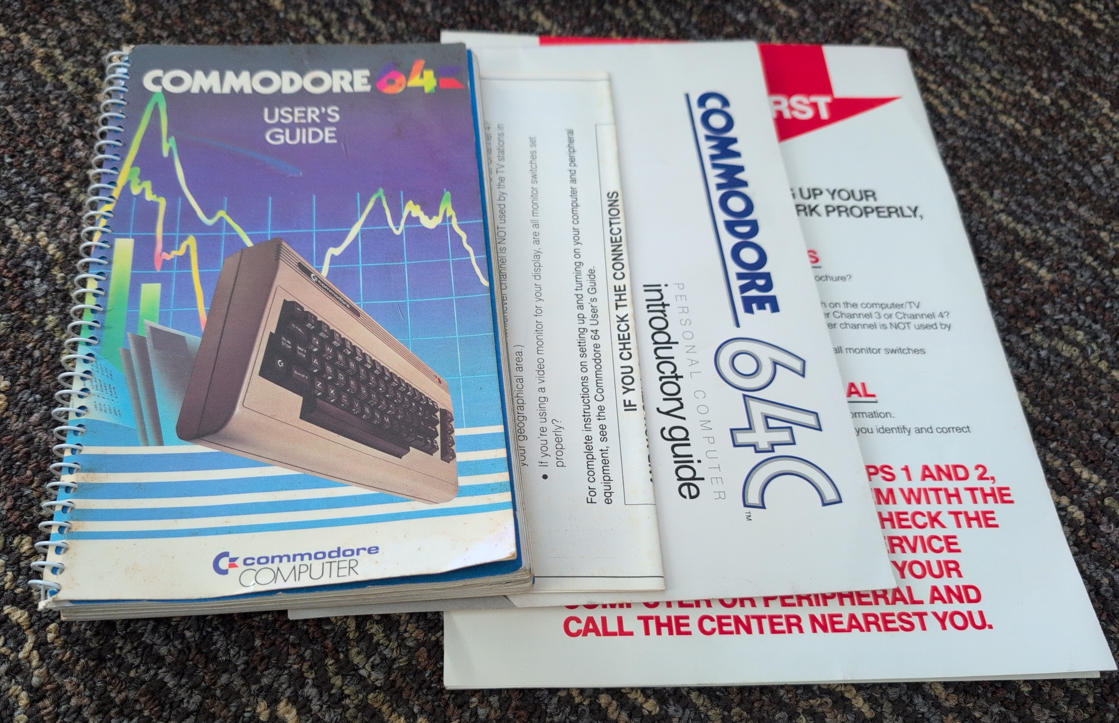 Vintage Commodore 64 Computer C64C w/ disk drive, AV adapter, LCD