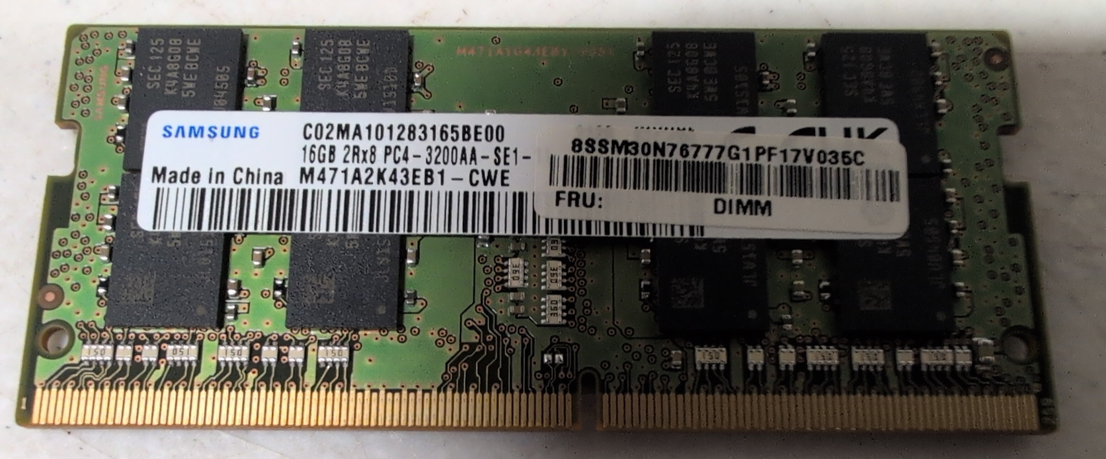 Samsung 16GB DDR4 Laptop DIMM PC4-3200AA