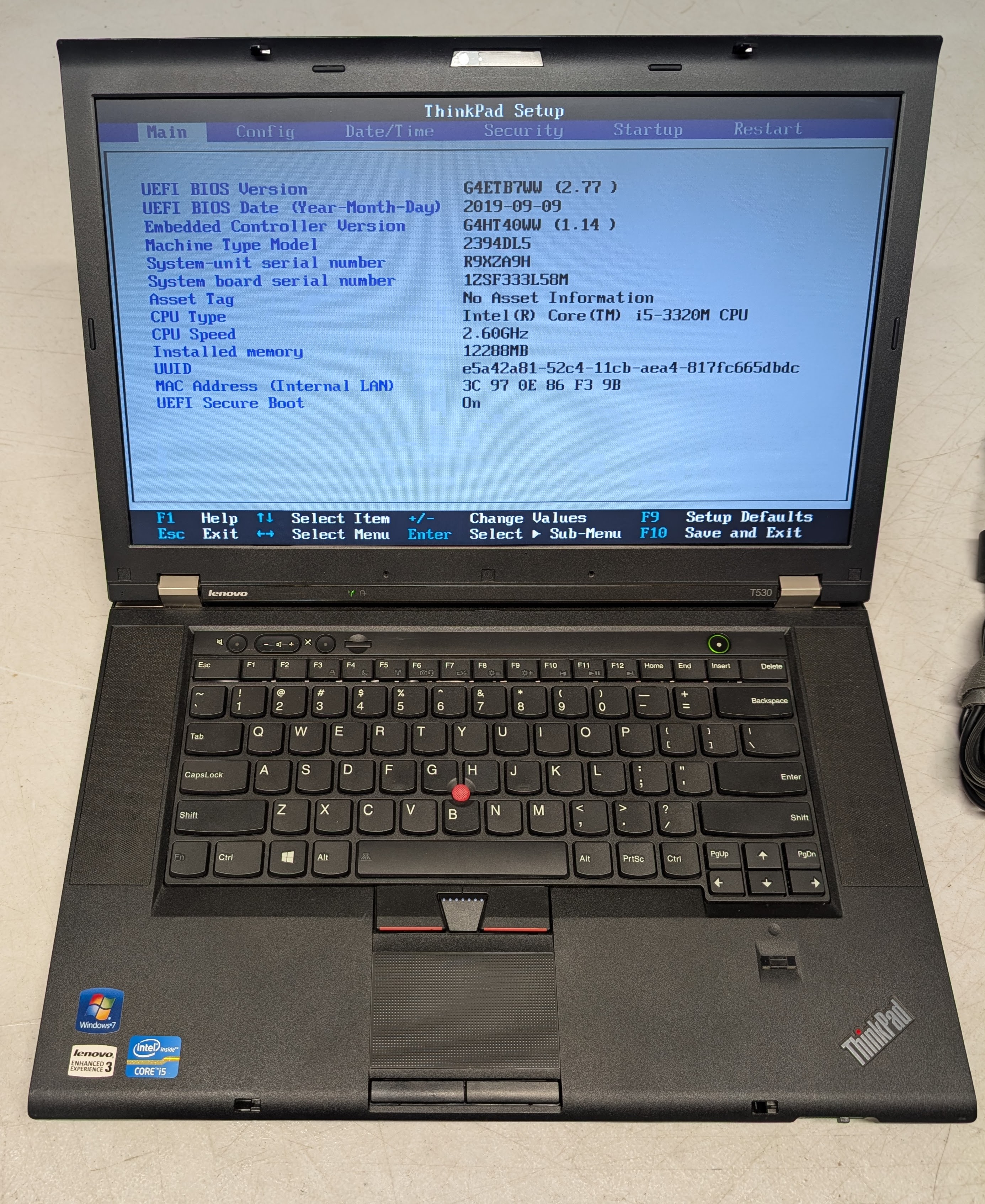 Lenovo ThinkPad T530 Windows 10 laptop