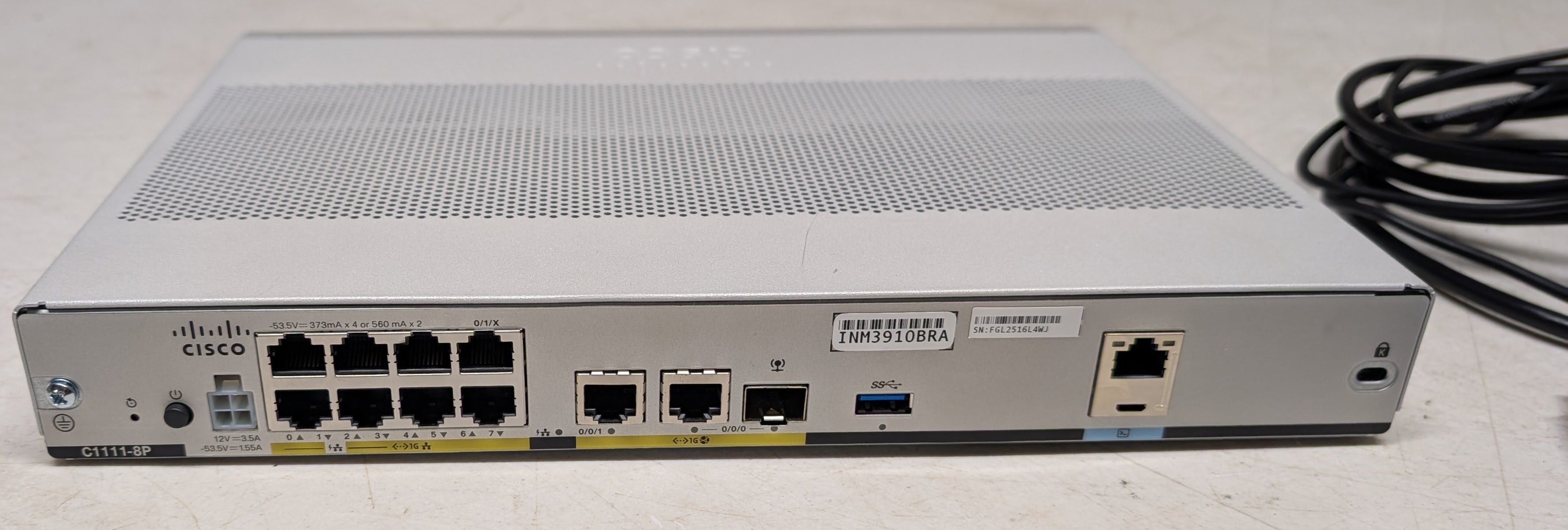 CISCO ISR 1100 Series C1111-8P INTEGRATED SERVICES ROUTER W/ ADAPTER