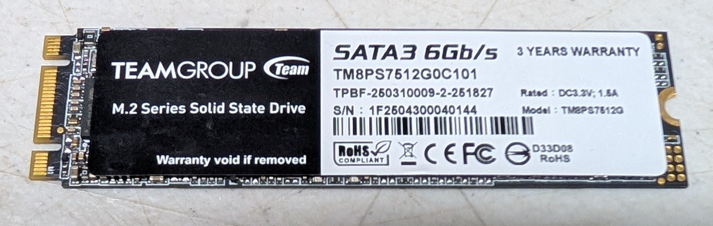 Teamgroup SATA3 6gb/s 512GB M.2 SATA internal SSD