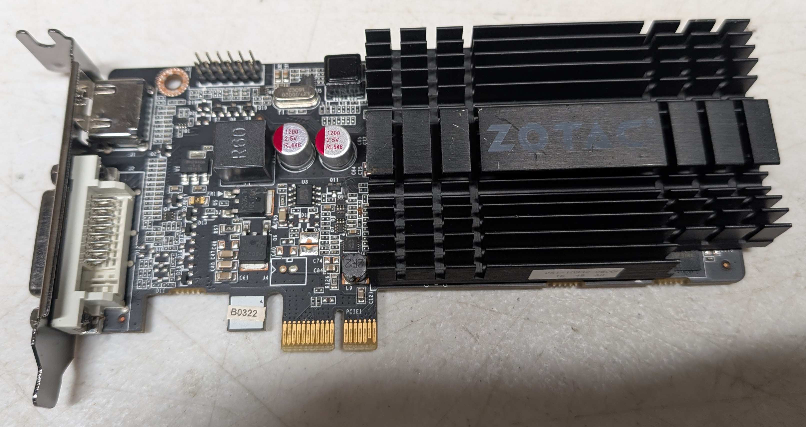 Zotac ZT-71304-20L NVIDIA GeForce GT 710 PCI-E x1 graphics card