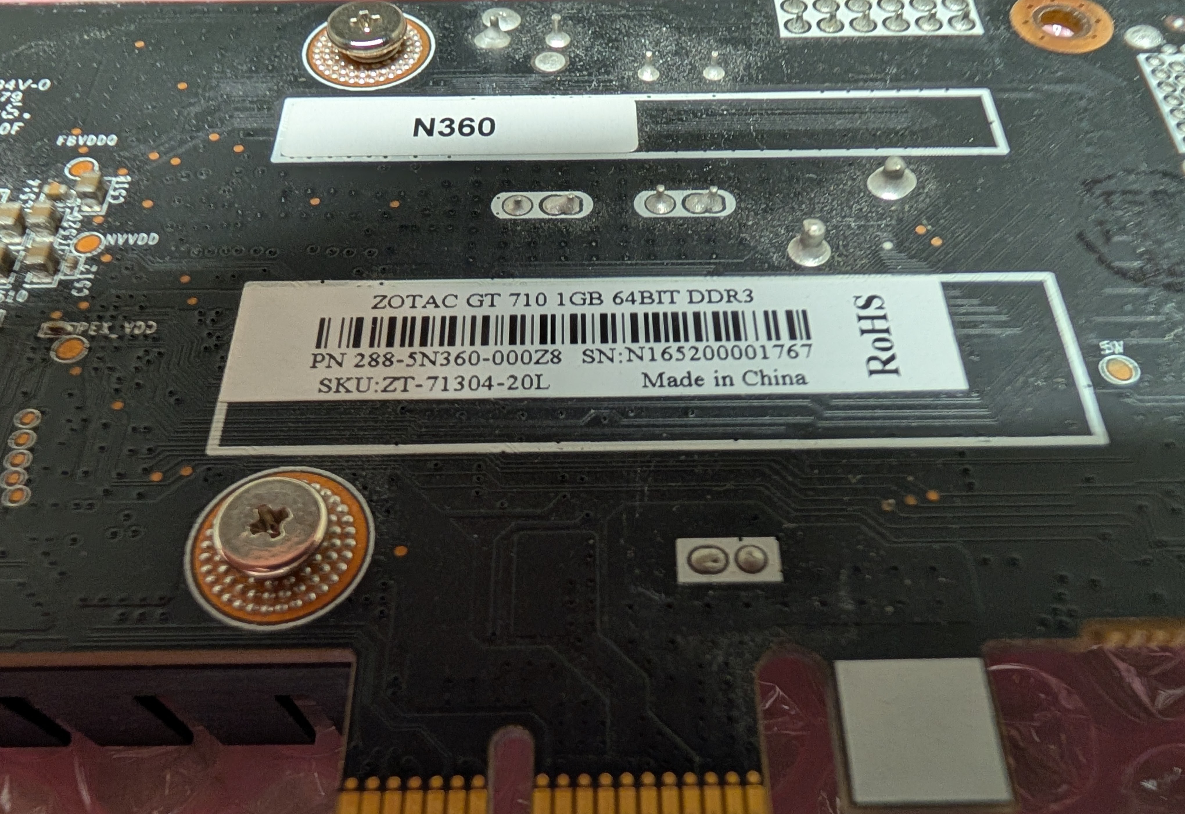 Zotac ZT-71304-20L NVIDIA GeForce GT 710 PCI-E x1 graphics card