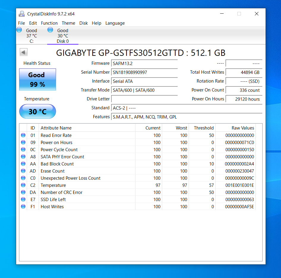 Gigabyte 512GB Solid State Drive 2.5 SATA SSD