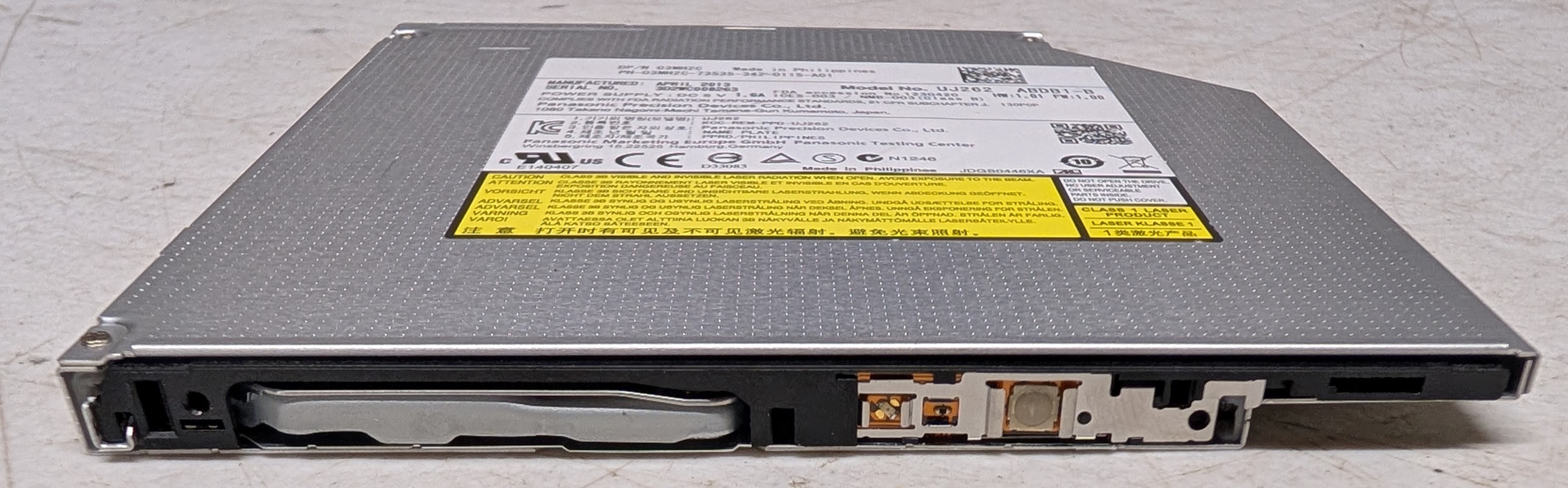 Panasonic UJ262 Blu-ray BD DVD-CD/RW Burner Player 9.5mm SATA Laptop