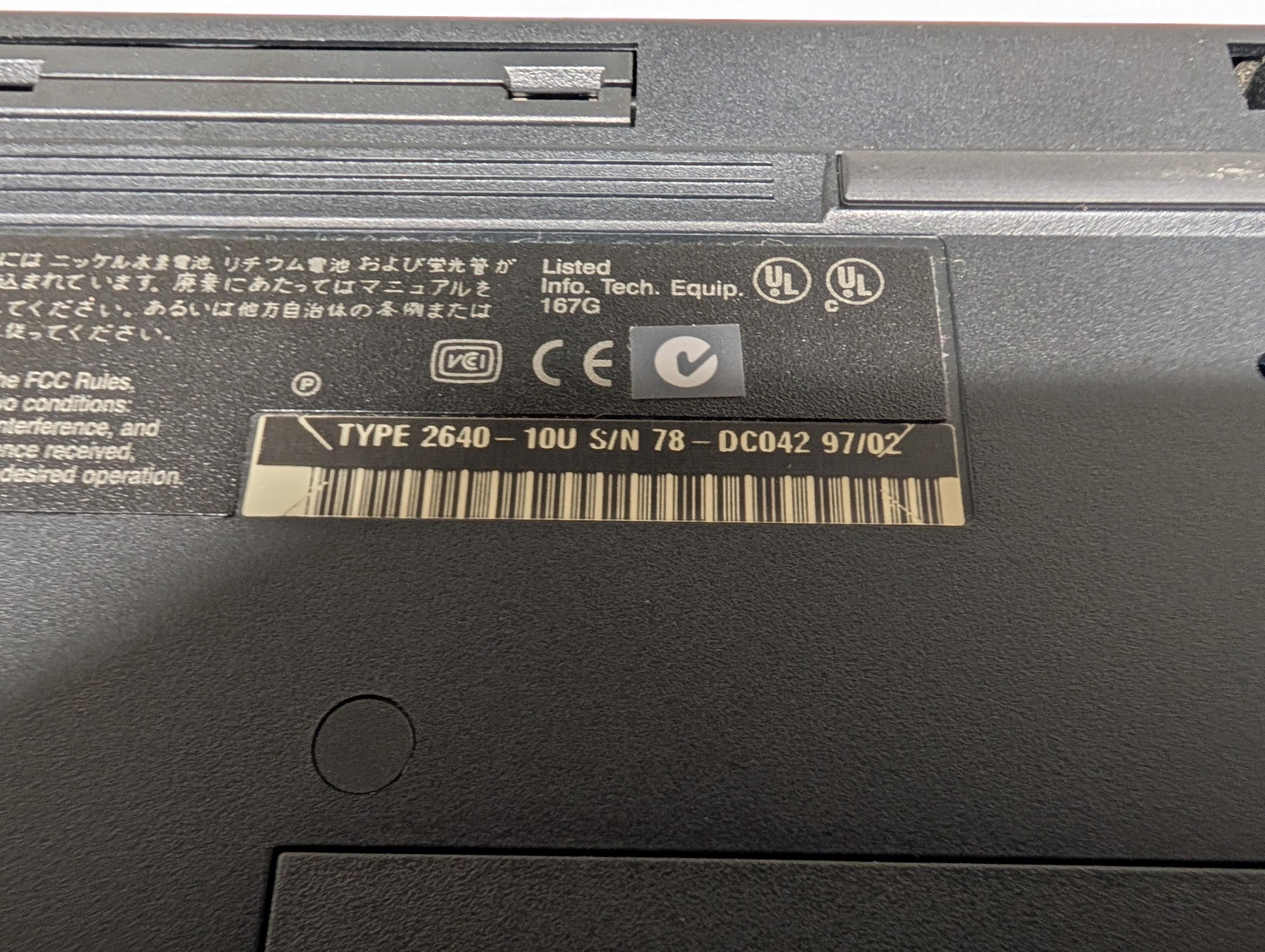 IBM ThinkPad 560 Windows 98 Pentium Laptop
